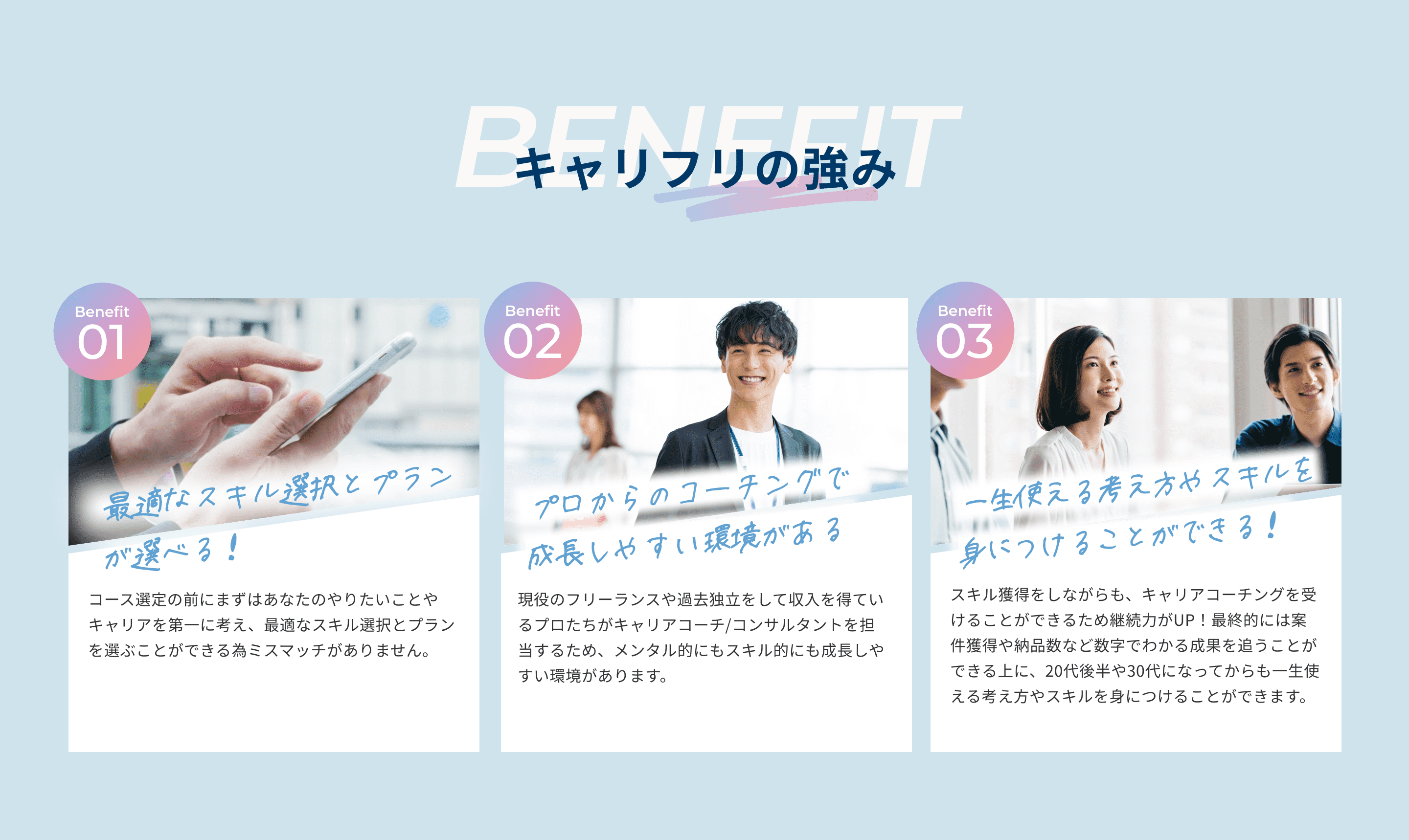 キャリフリの強み