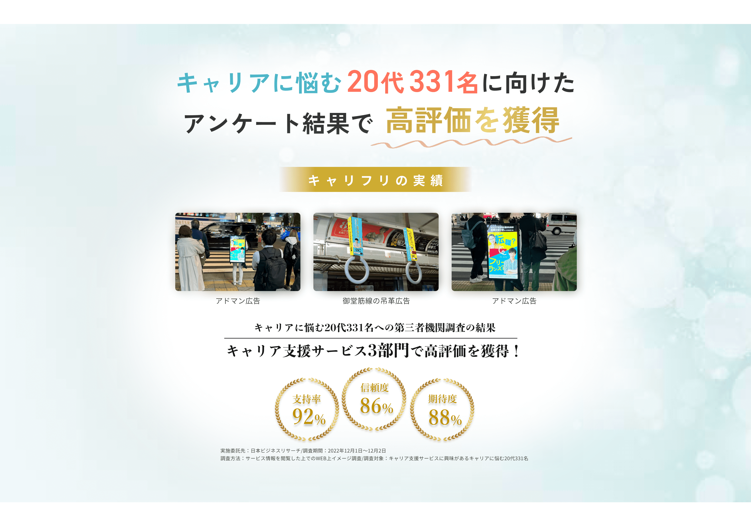 キャリフリの実績